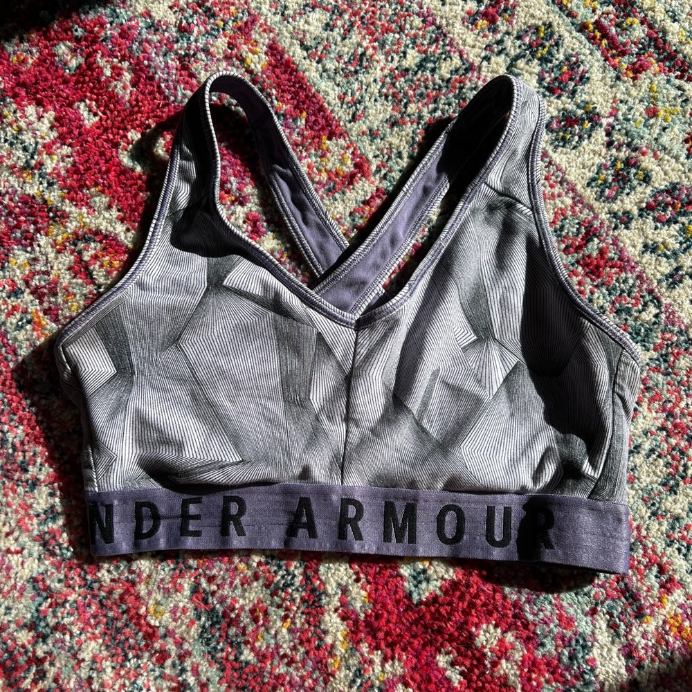 Purple Under Armour Strappy Sports Bra